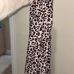 Pink Leopard Print Scarf